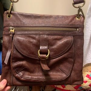 Brown leather Fossil purse